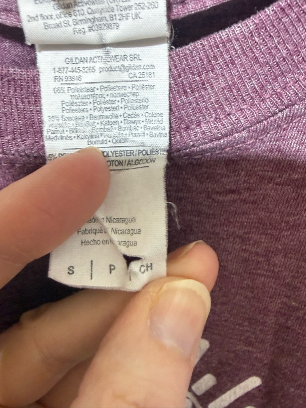 Gildan Softstyle Heather Mauve Crewneck Tee - Picture 3 of 4